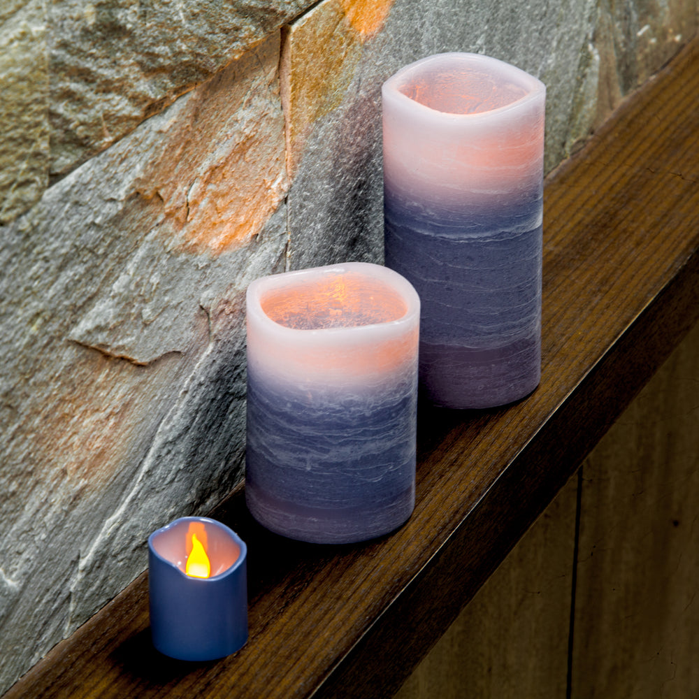 Ombre Real Wax LED Candles