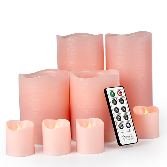 Solid Color Real Wax LED Candles