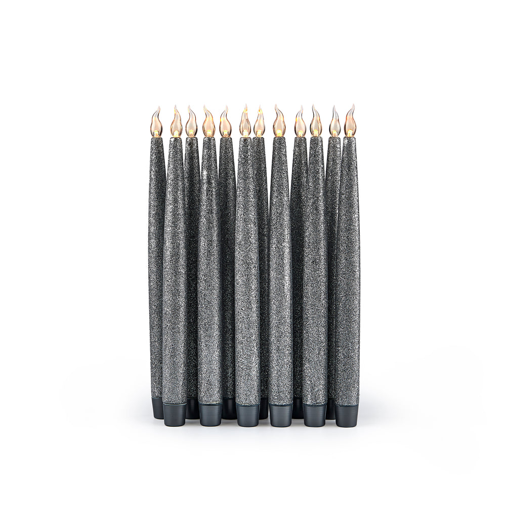 
                      
                        Silver Glittery LED Taper
                      
                    