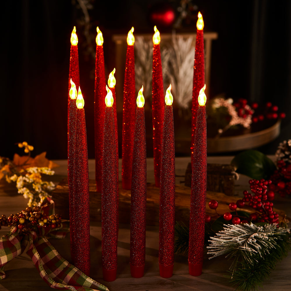 
                      
                        Red Glittery LED Taper
                      
                    