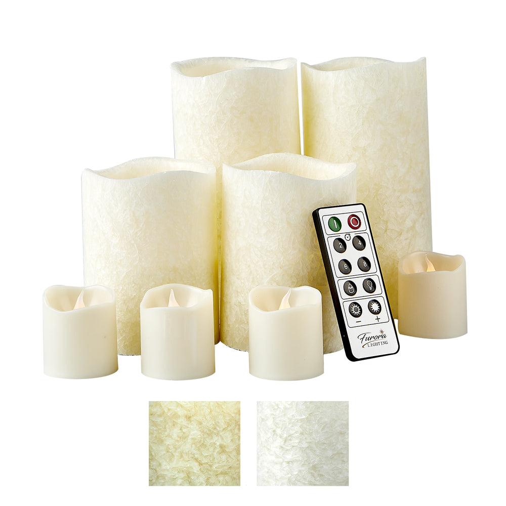 Crystallized Real Wax LED Candles