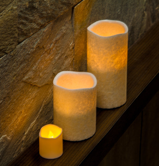 Crystallized Real Wax LED Candles