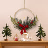 Christmas Wood Wreath Holder With LED Taper Candle