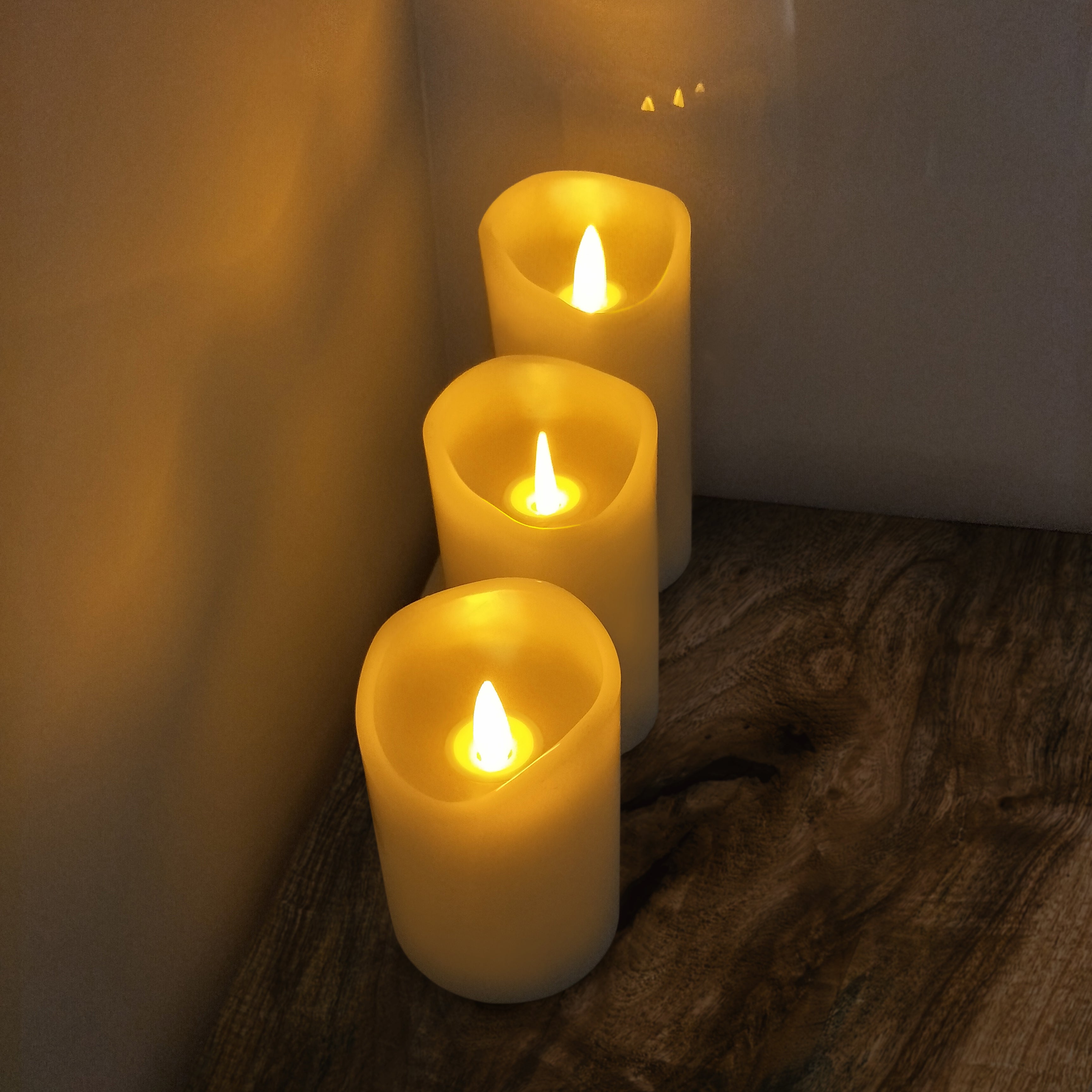 Classic Real Wax LED Candles, 3 Pack – Furora LIGHTING
