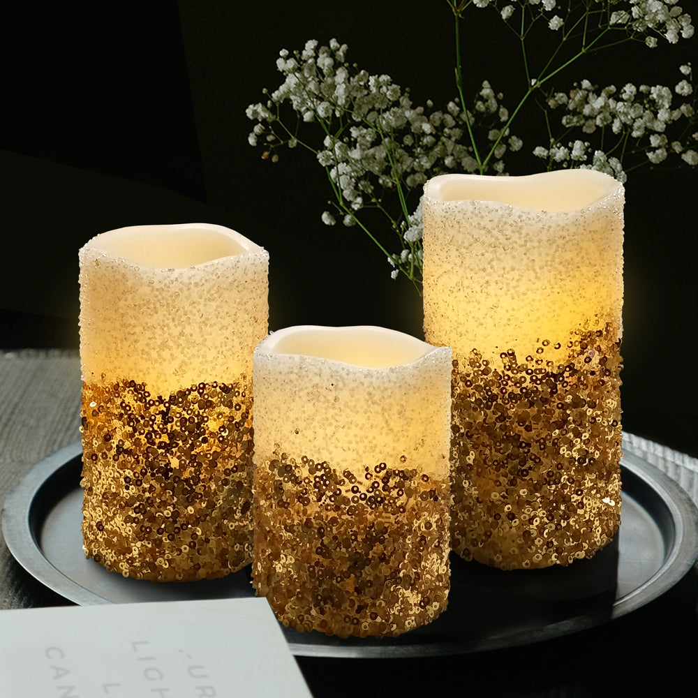 
                      
                        Glitter Beads Real Wax LED Candles, 3 Pack
                      
                    