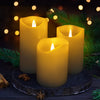 Classic Real Wax LED Candles, 3 Pack
