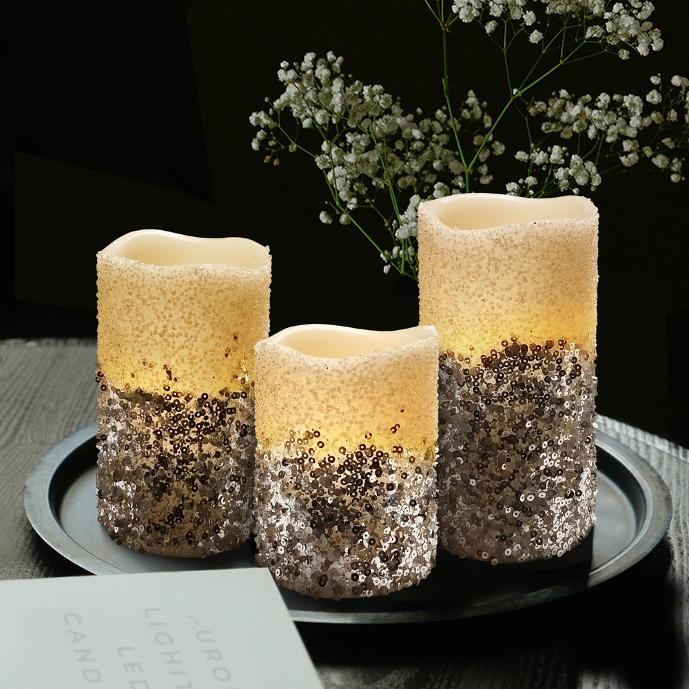 
                      
                        Glitter Beads Real Wax LED Candles, 3 Pack
                      
                    
