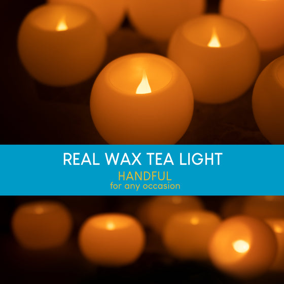 Classic Real Wax Round Tea Light